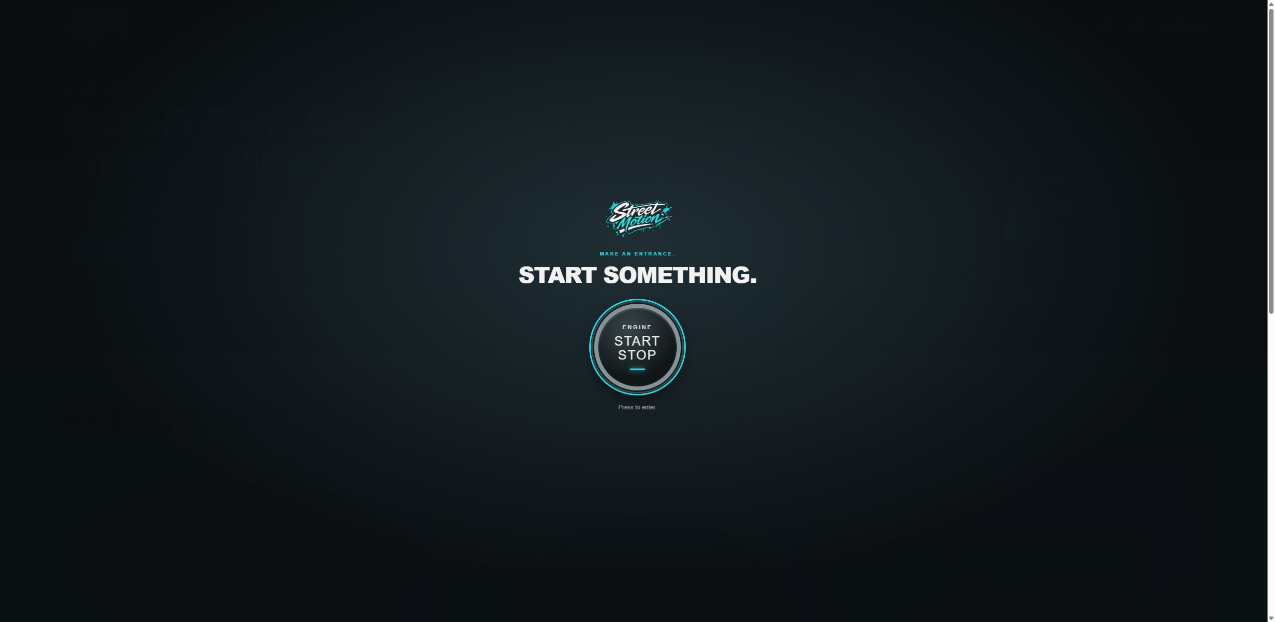 Street Motion, a car-crew brand and merch site built by BlackVortex Digital